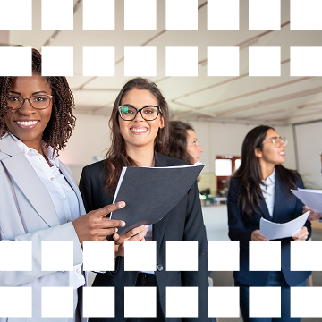 Diverse team of professionals collaborating on ethical AI development